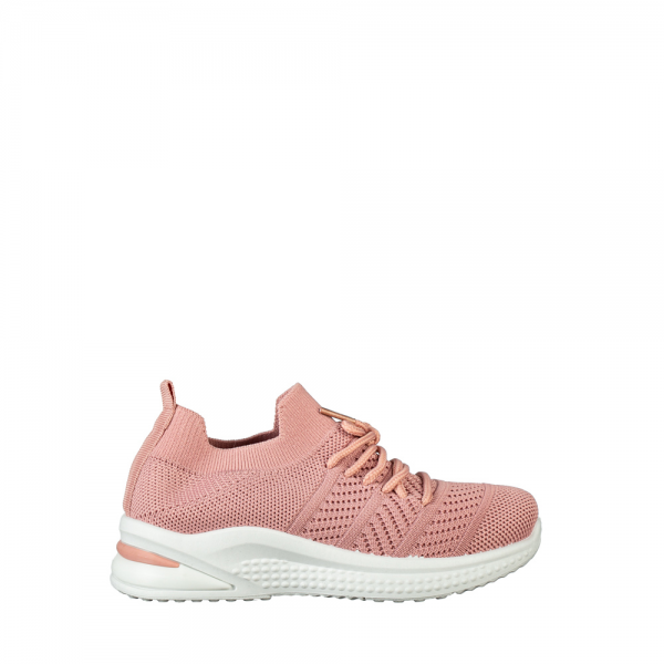 Παιδικά αθλητικά παπούτσια  ροζ από ύφασμα Kimmy - Kalapod.gr